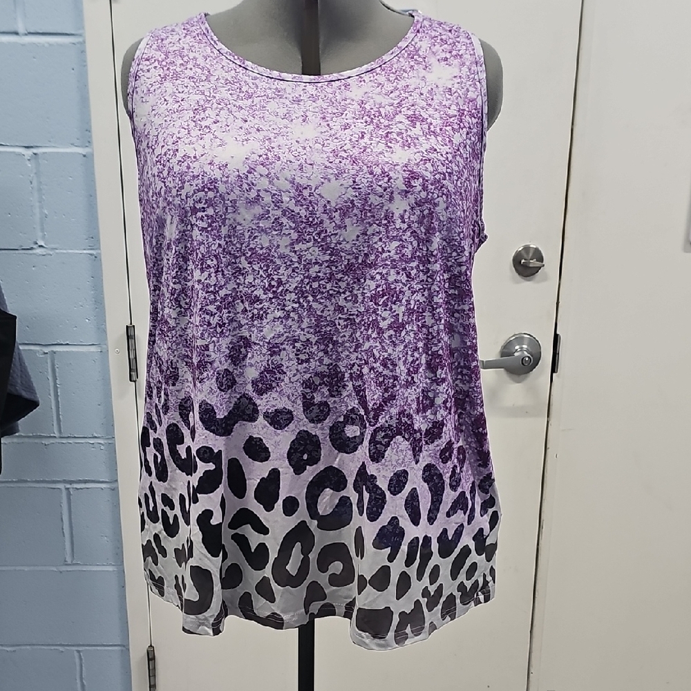 Vibrant Purple Animal Print Tank Top